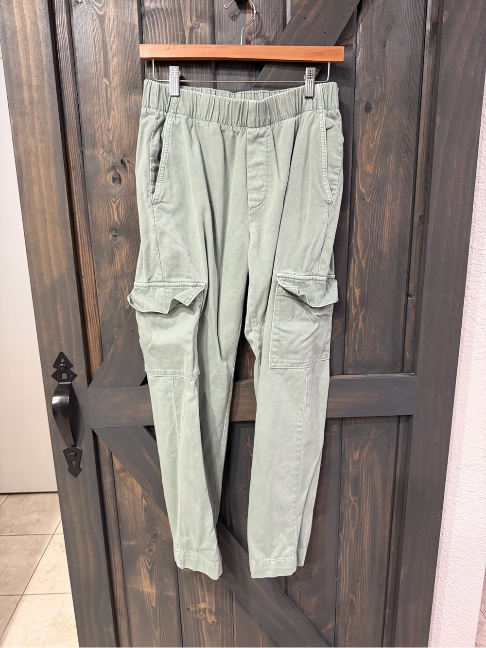 Women’s  Olive Green Cargo Jogger Pants - Casual Utility Style small